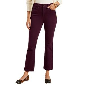 14P❣️Talbots NWT Stretch Corduroy  Demi Boot Pants in Rich Burgundy Wome…